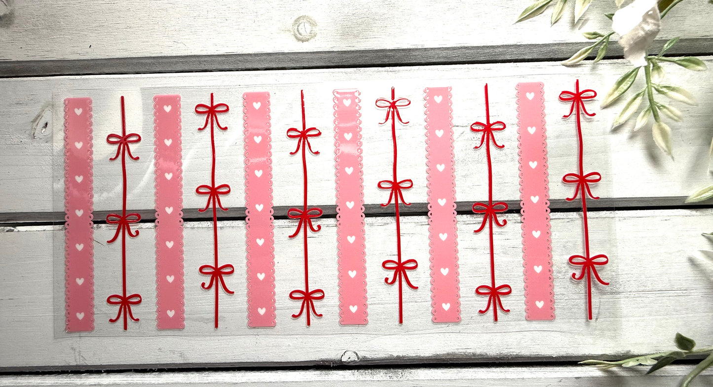 Pink & Red Bows UVDTF
