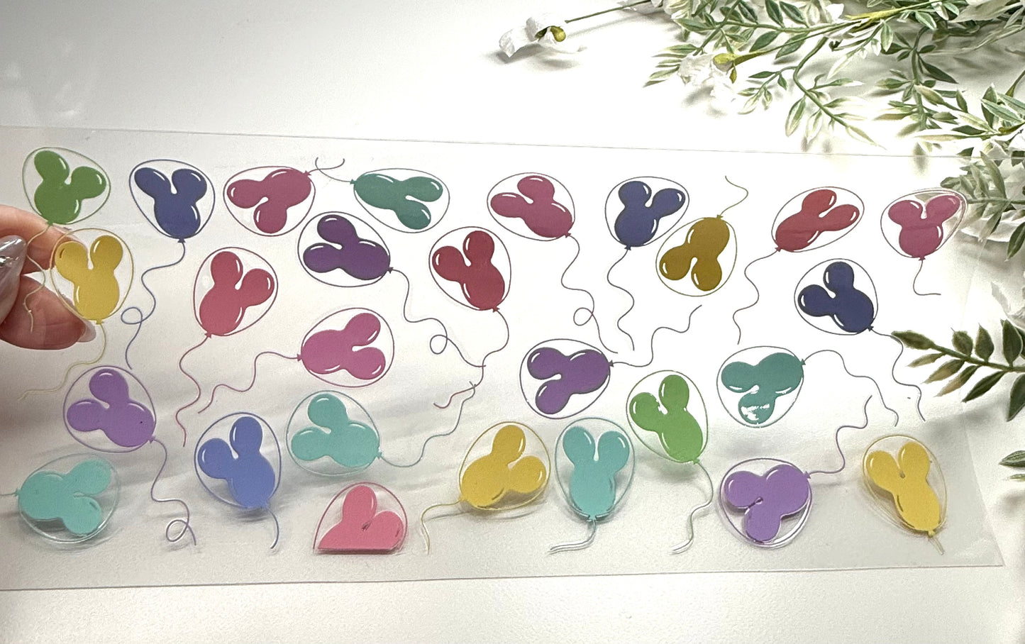 Pastel Mouse Balloons UVDTF