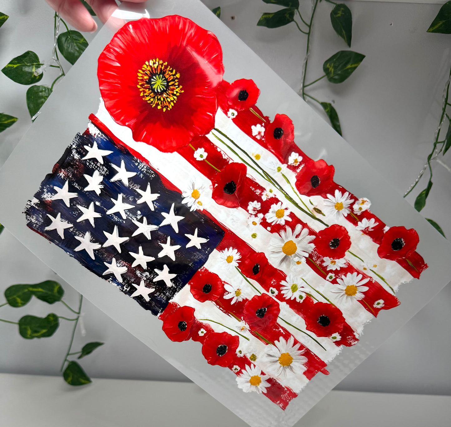 Peonies Flag DTF