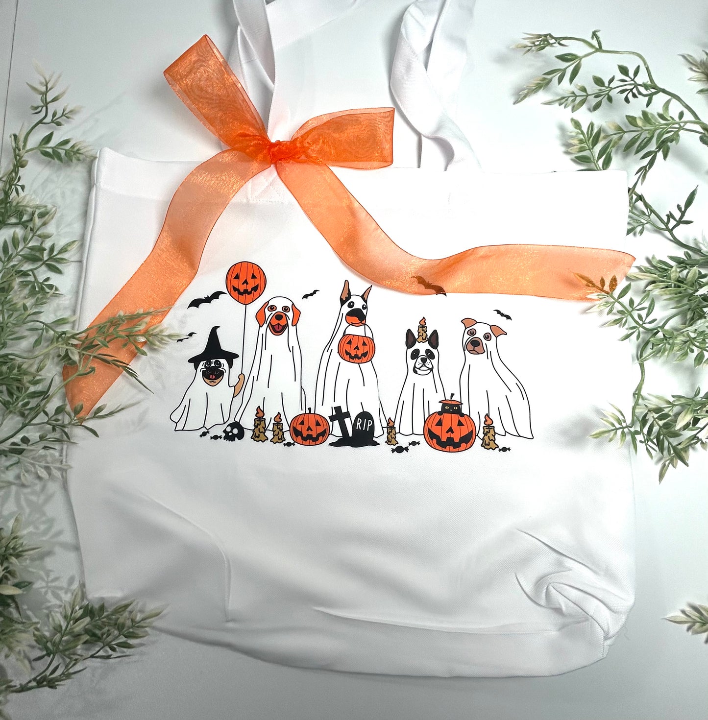 Hallow-Paw orange bow