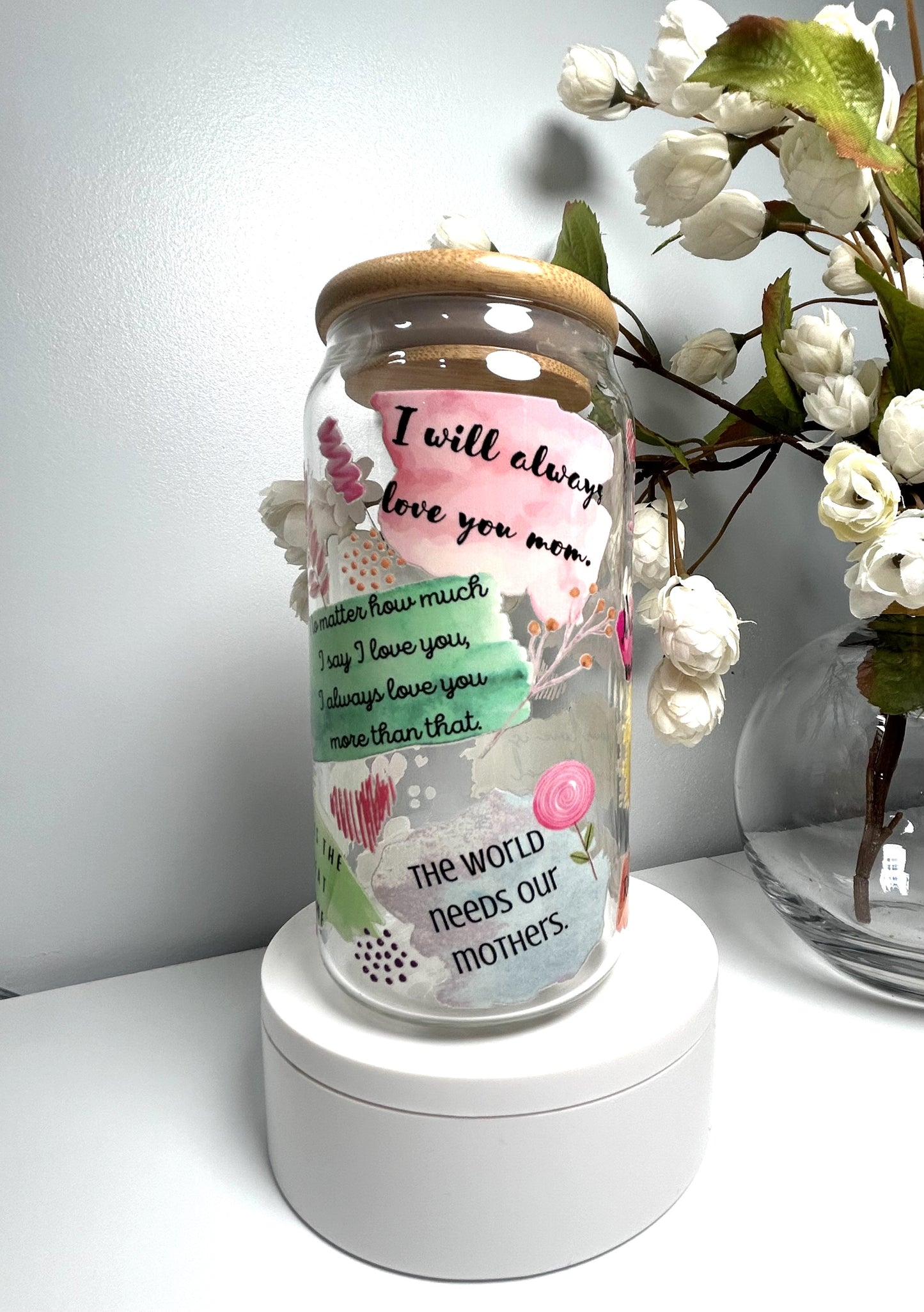 Mother Series Glass Cup 12 0z