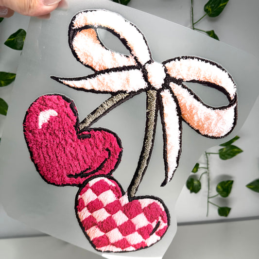 Cherry Checkered Hearts DTF