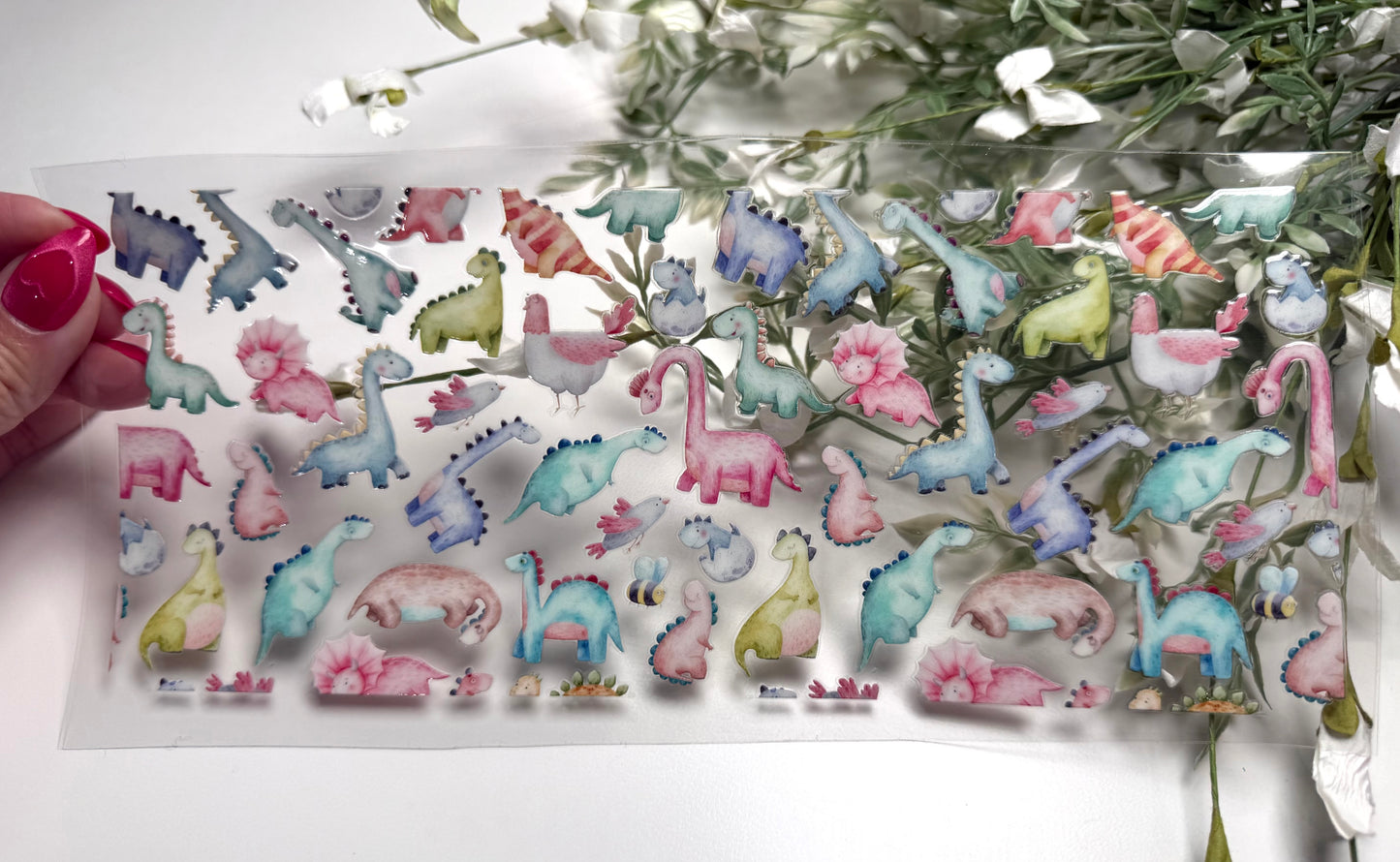 Pastel Dinosaur UVDTF