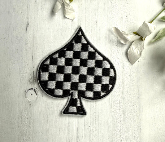Black & White Spade Patch