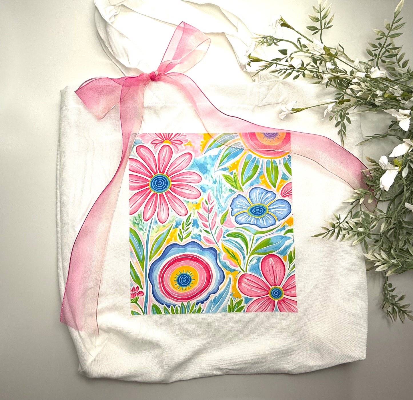 Bright Flower Tote Bag