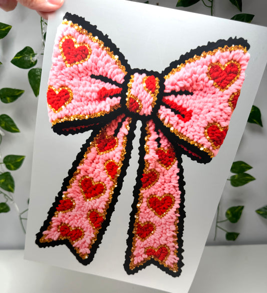 Rugged Heart Bow DTF