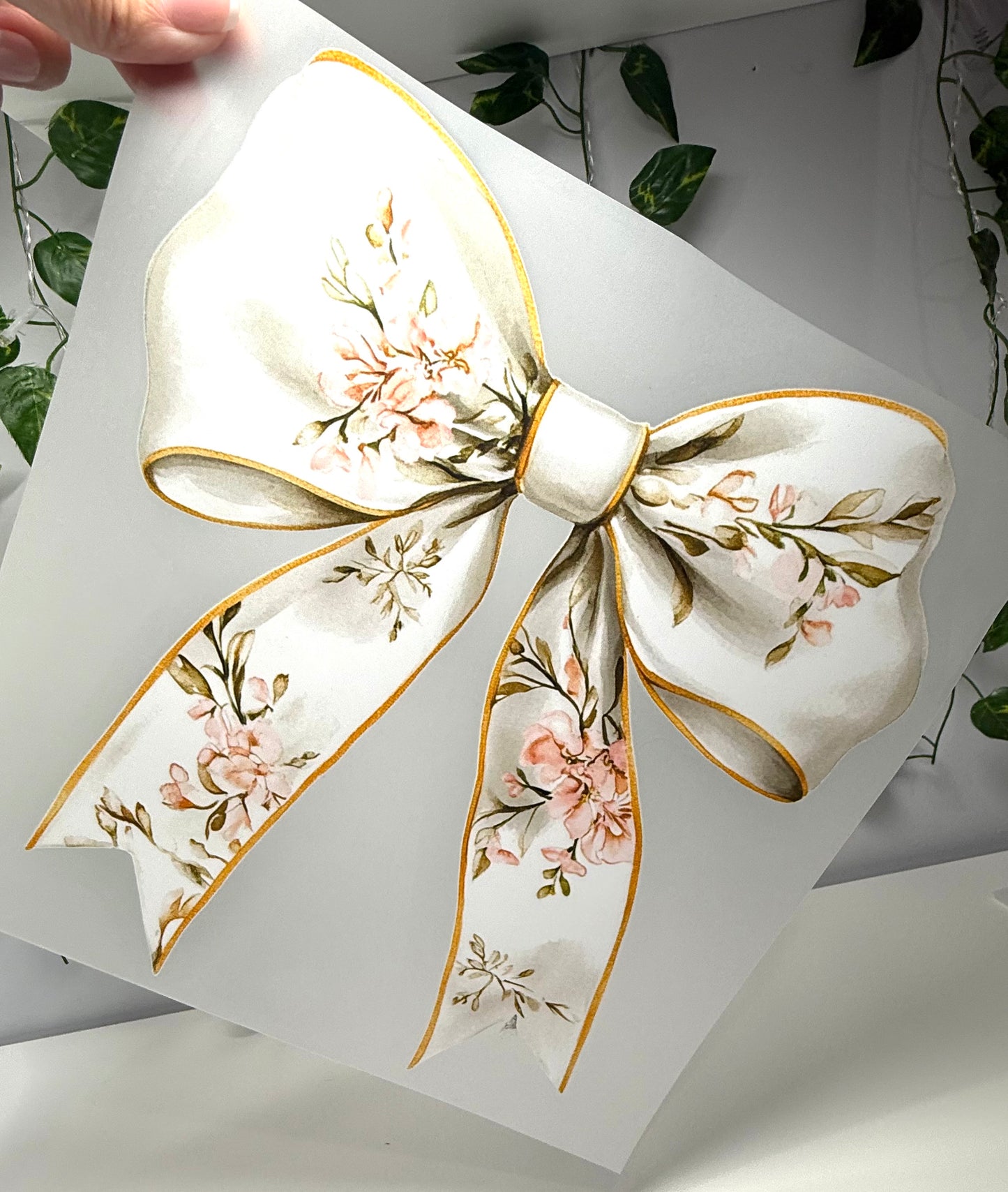 White Floral Coquette DTF