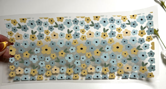 Yellow & Blue Flowers UVDTF