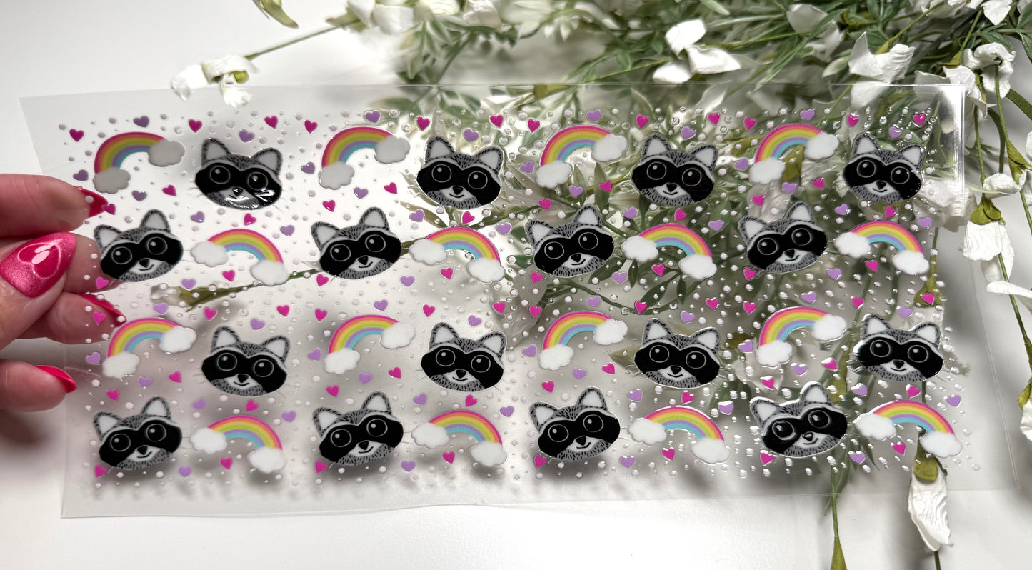 Rainbow Raccoon UVDTF