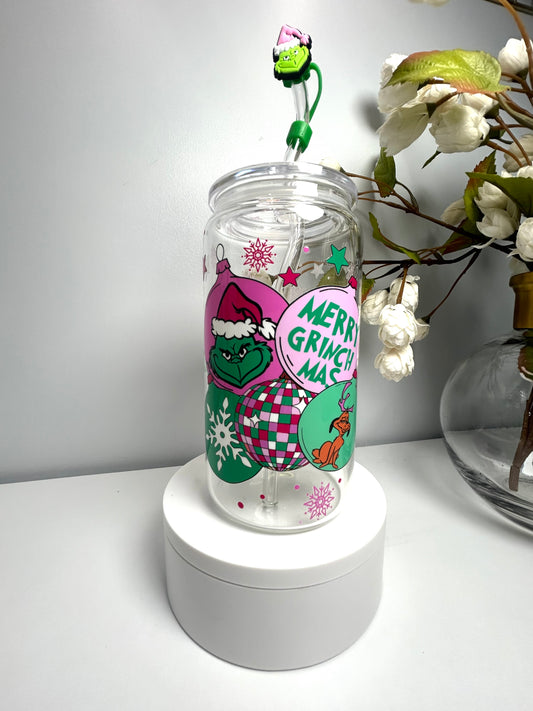 Pink Grinch w/topper