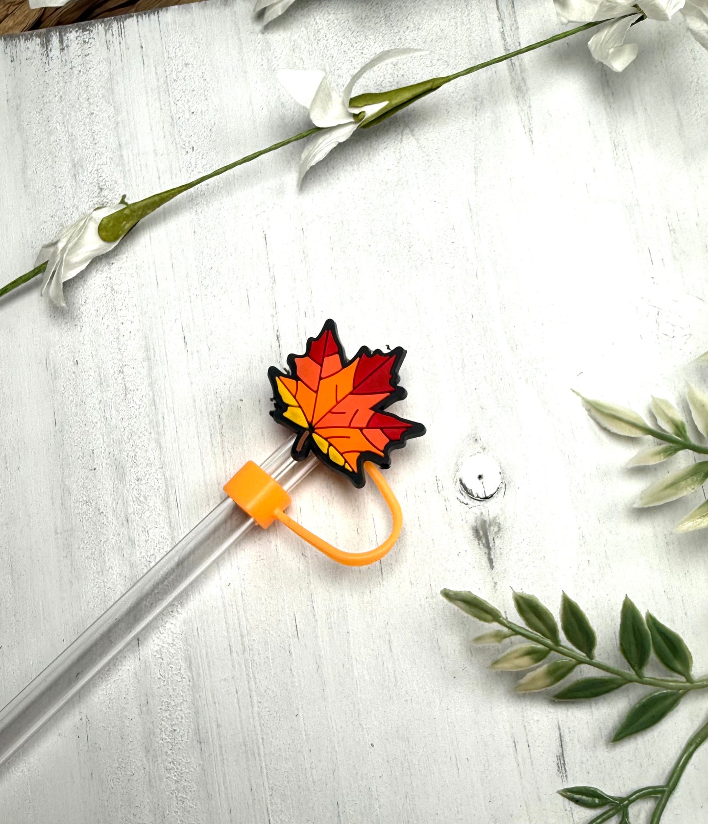 Autumn Leaf 8mm Straw Topper