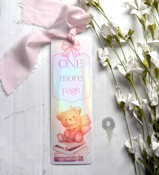 AnnaSophia Teddy Bear 🧸 Holographic Bookmark