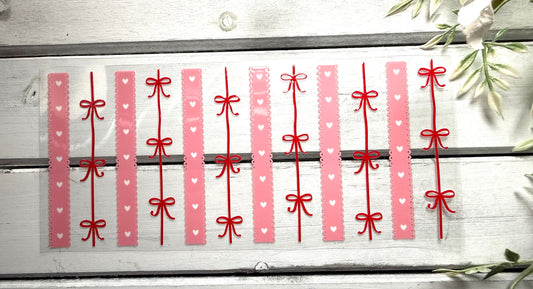 Pink & Red Bows UVDTF