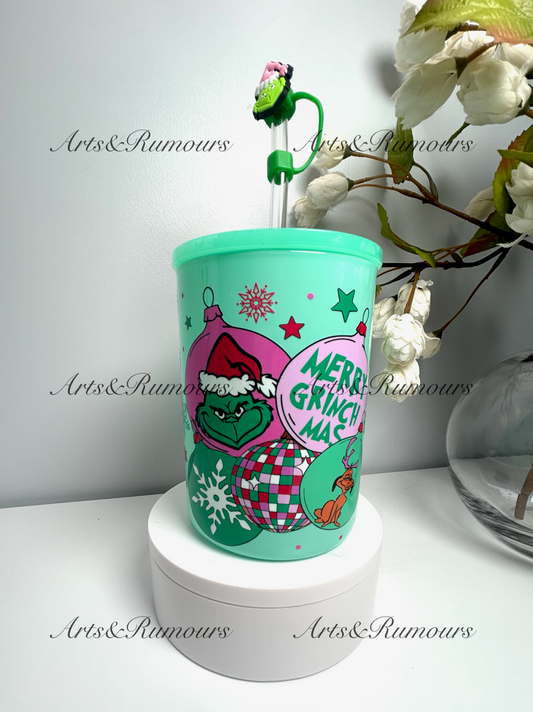 Green Grinch mug/topper