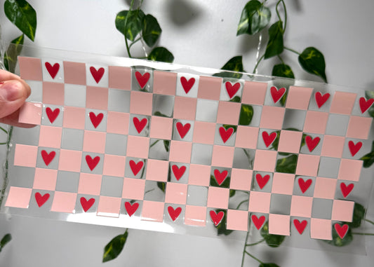 V-Day Red & Pink Heart Double Sided UVDTF