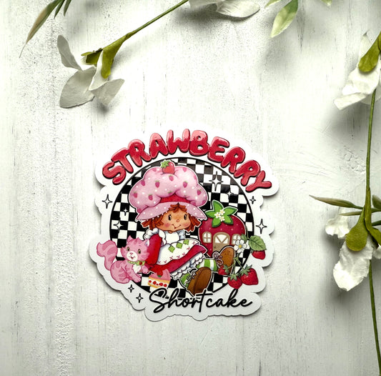 Strawberry Girl Waterproof Sticker