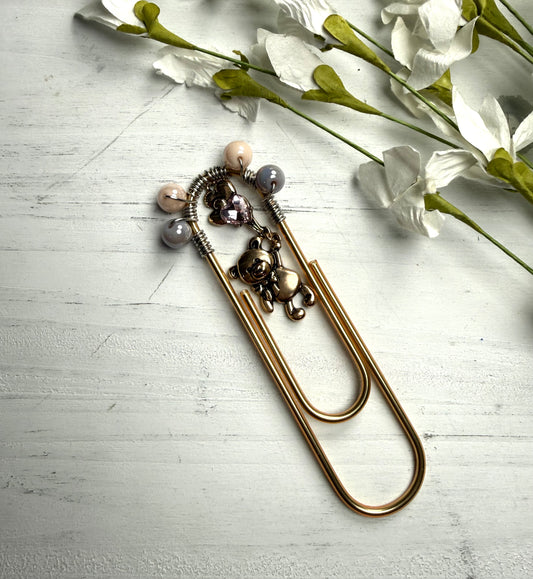 AnnaSophia Teddy Bear 🧸 Jumbo Paper Clip (Handmade)
