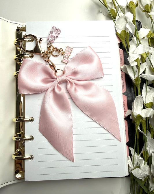 AnnaSophia Teddy Bear 🧸 Pink Bow Keychain (Handmade)