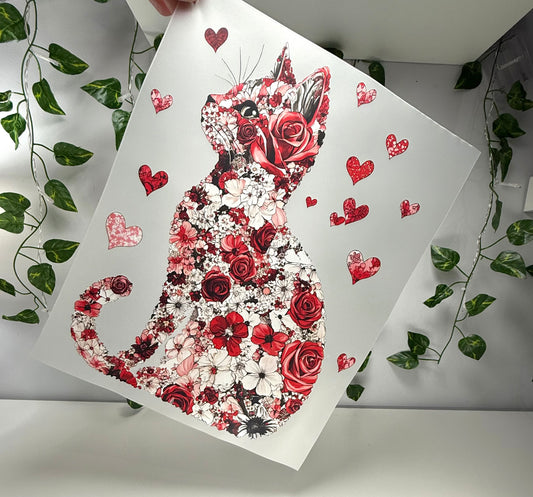 V-Dat Floral Cat DTF
