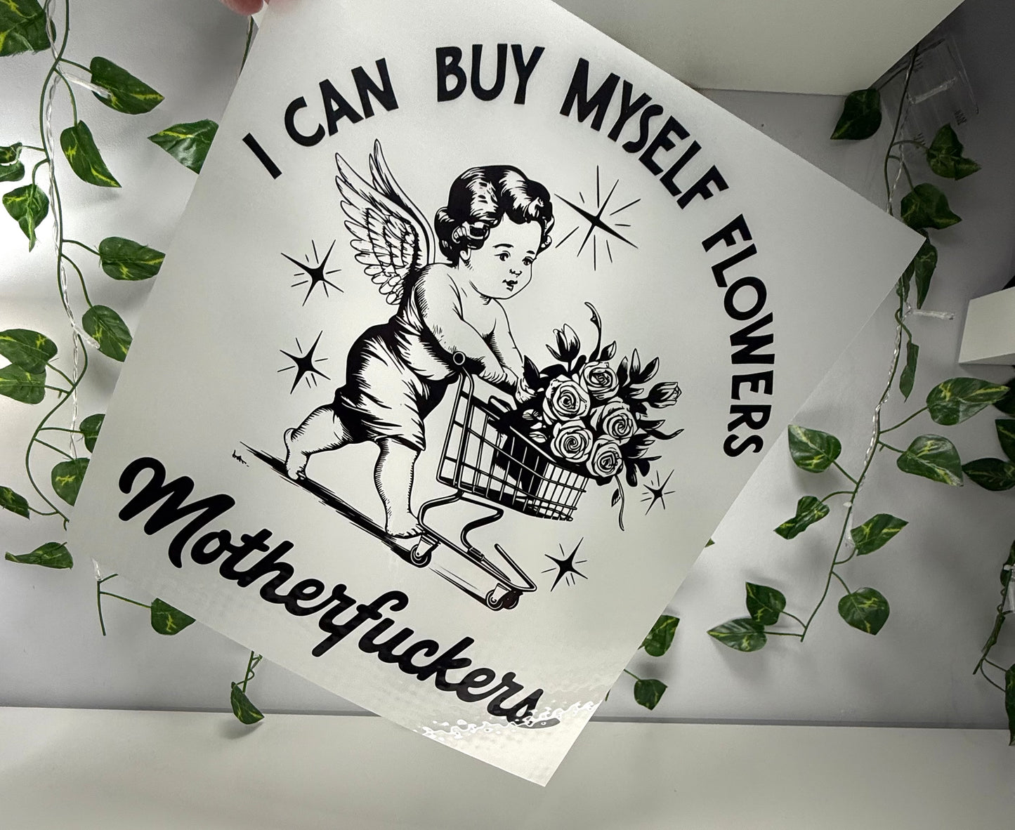 V-Day Buy Myself Flowers (Single Color) DTF