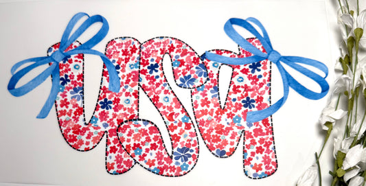 Floral USA DTF