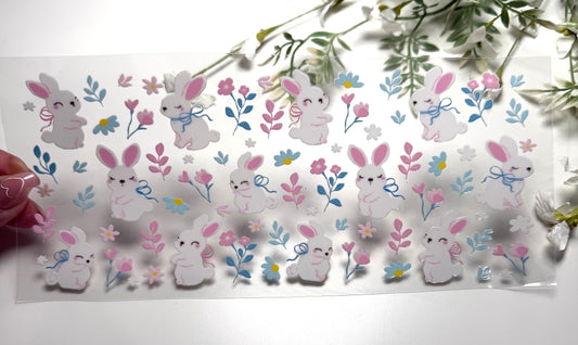 Pretty Pink & Blue Bunnies UVDTF