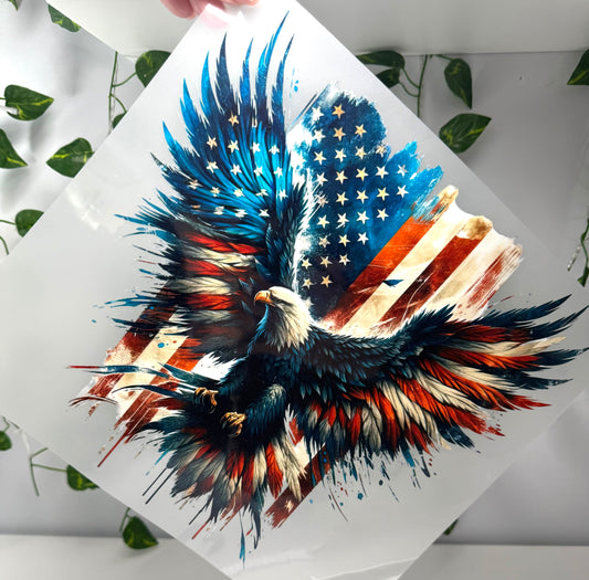Eagle American Flag DTF