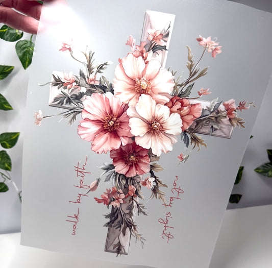 Floral Cross DTF