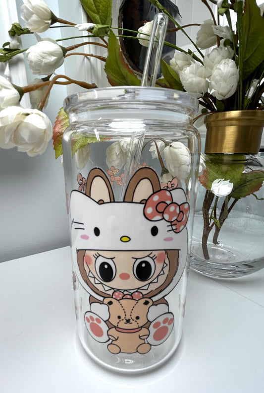 Bubu kitty glass cup