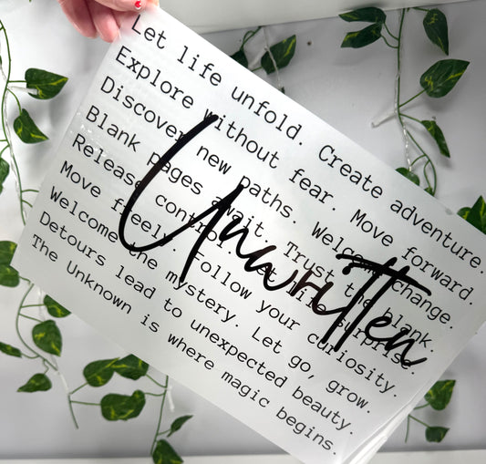 Unwritten DTF Single Color