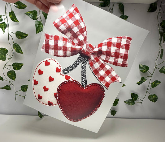 V-Day Cherry Hearts DTF