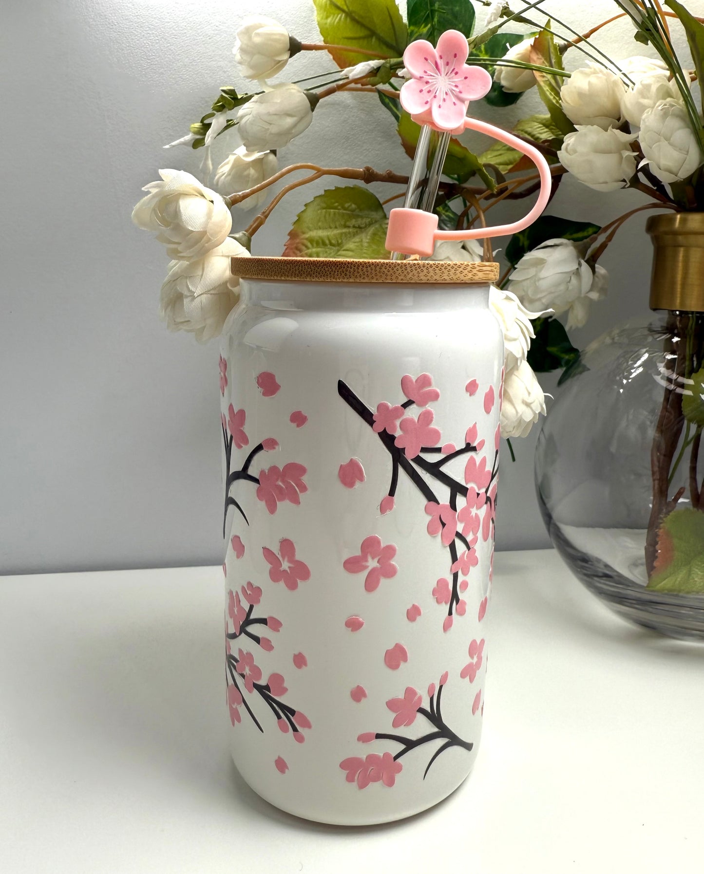 Branch Cherry Blossom W/Straw Topper