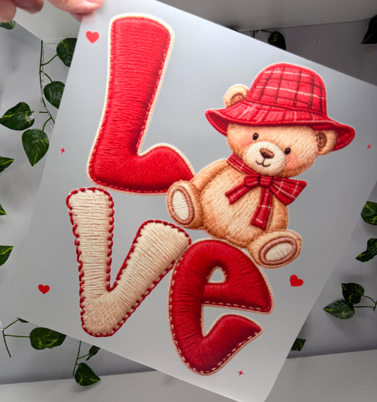 Love Teddy Bear DTF