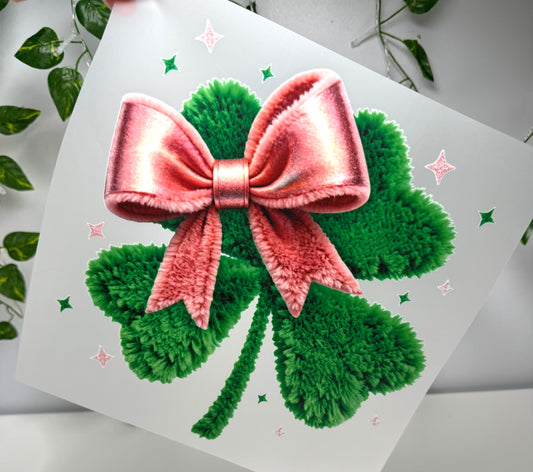Clover & Pink Bow DTF