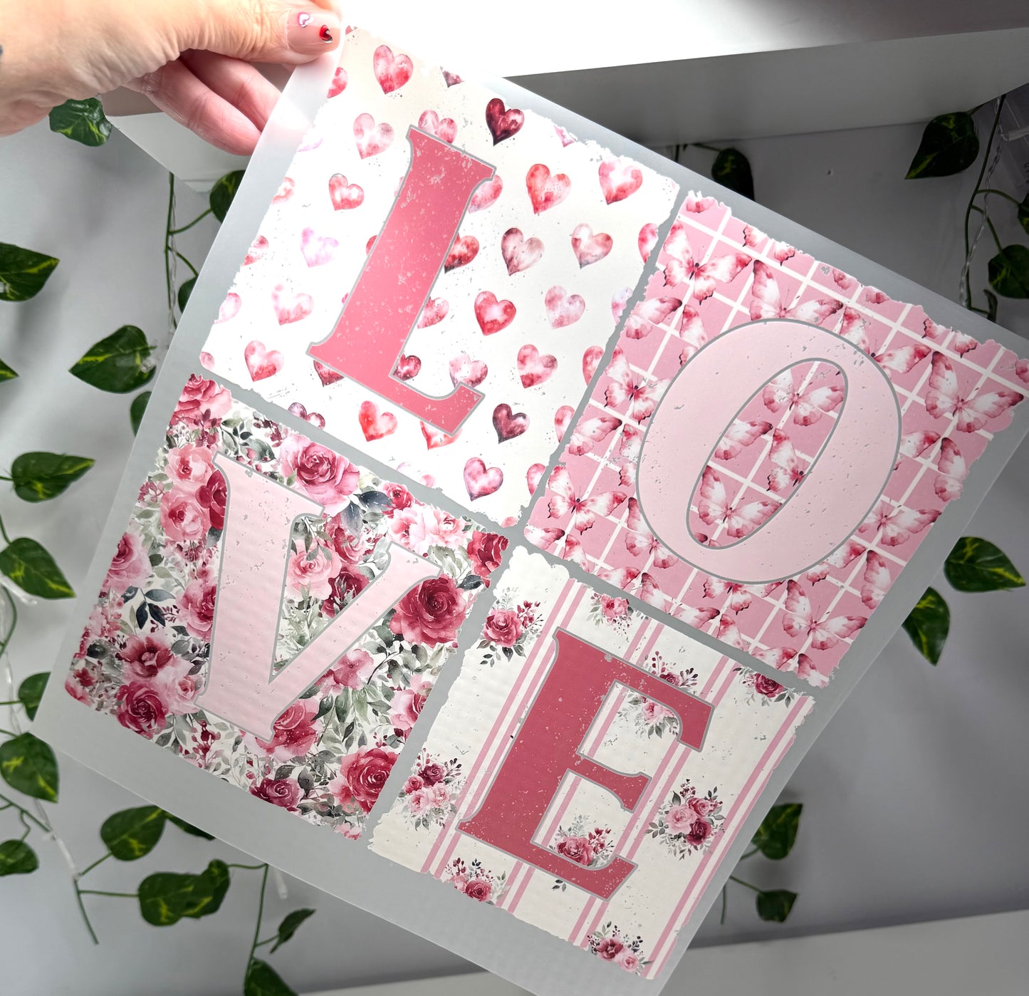 Floral Pink Vintage Love DTF