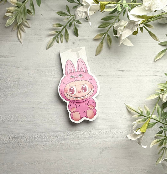 Pink Bubu Double Sided Magnet Bookmark