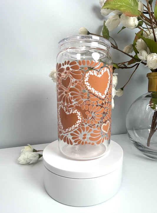 Double sided talavera heart