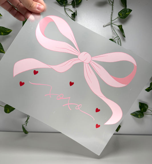 V-Day Bow Xo DTF