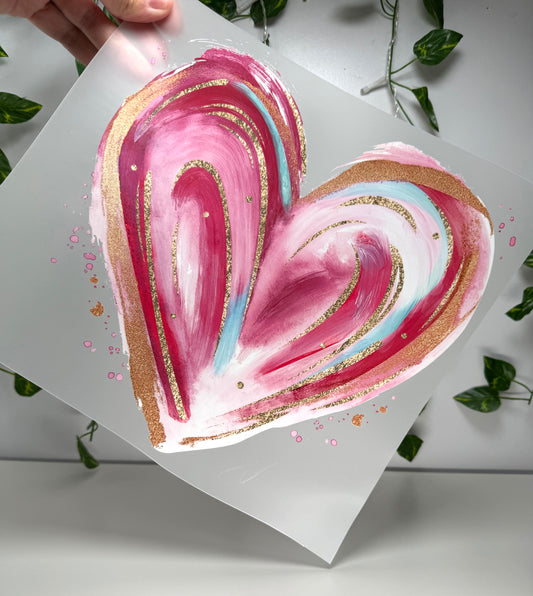 V-Day Colorful Heart DTF