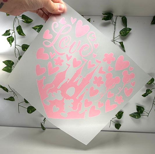 V-Day Magical Mouse Heart (Single Color) DTF